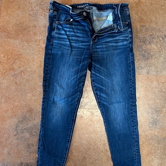 American Eagle Outfitters Dark Blue Skinny Jeans - Picture 3 of 3